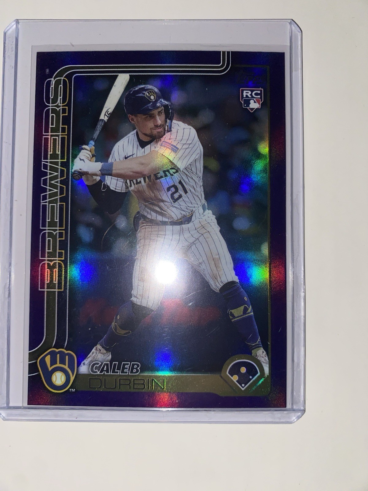 2025 Topps Update - Caleb Durbin #US170 Purple Rainbow Foil 212 /250 (RC)