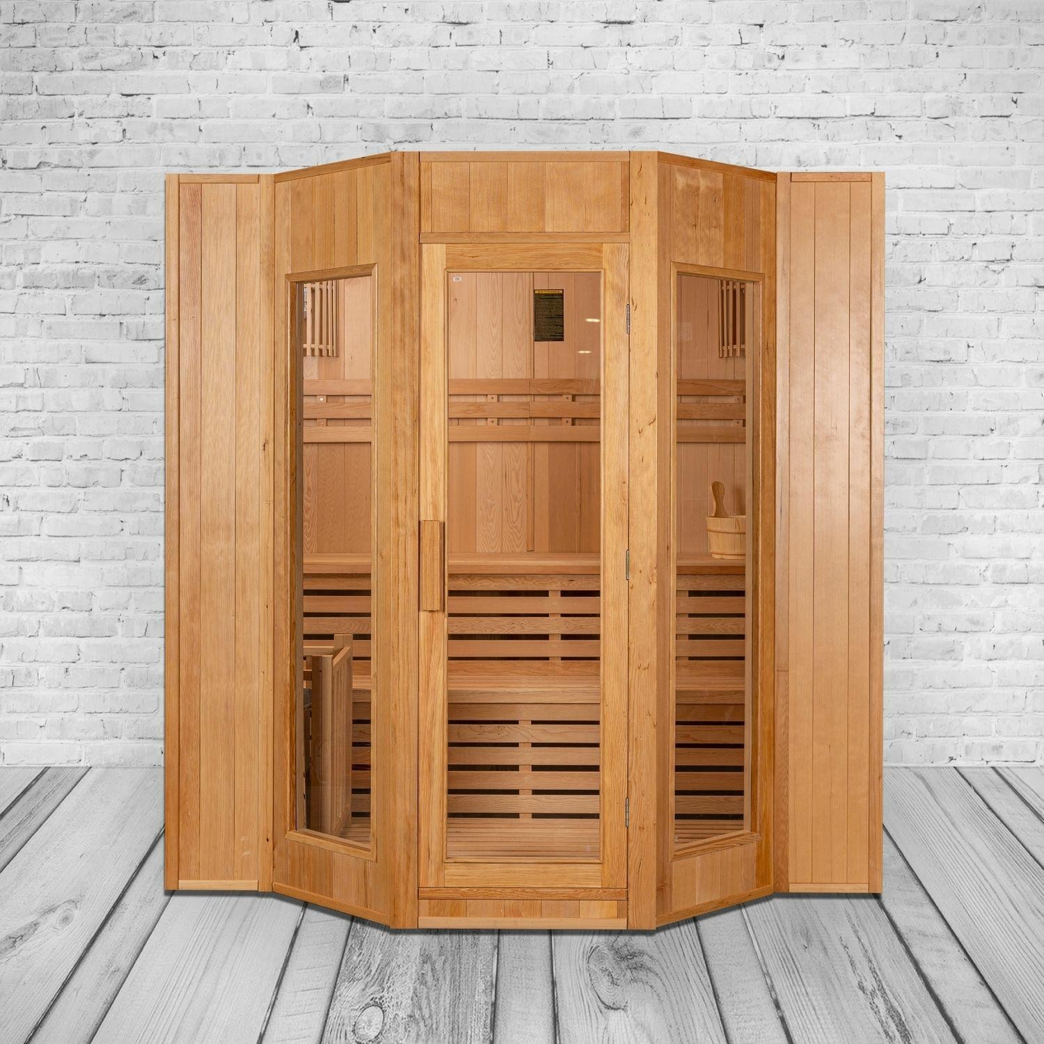 B-Ware Sauna Finlandesa 175x200x200 cm Harvia Horno Sauna para 4 Personas Accesorios