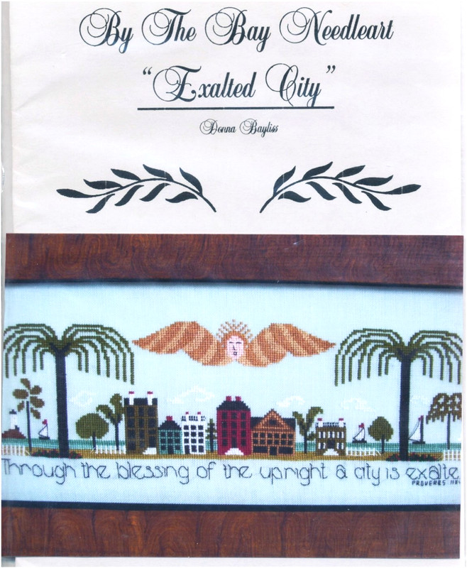 By The Bay Needleart EXALTED CITY Cross Stitch Pattern Only seaside sampler