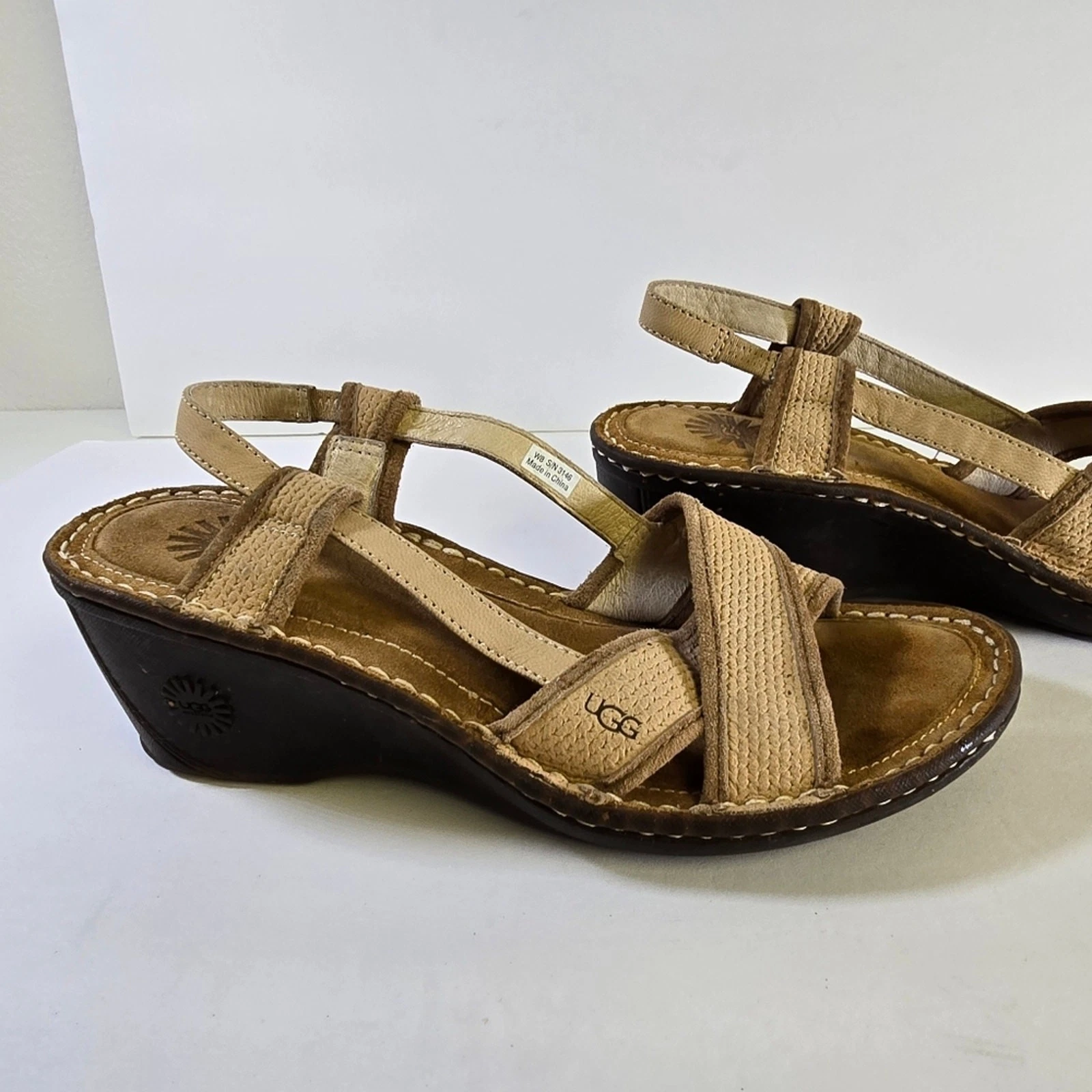Sandali con zeppa Ugg marrone marrone marrone chiaro Mayley slingback taglia W8