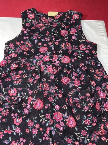 Laura Ashley Colorful JUMPER 7/8 flowers Corduroy Mother Child Prairie Cottage - Picture 5 of 13