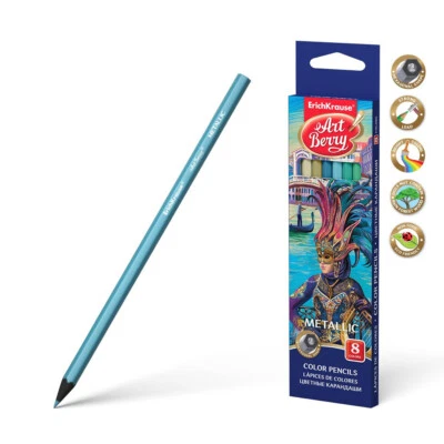ERICH KRAUSE ErichKrause® ArtBerry® Sechskant-Farbstifte Metallic (8 Farben)