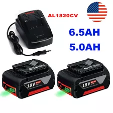 2PACK 6.5Ah Power Battery For Bosch 18V BAT609 BAT618 BAT610 25618-01/Charger US