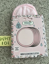 The Vintage Cosmetic Company Mini Cleansing Cloths 5 Piece Set NEW IN BOX
