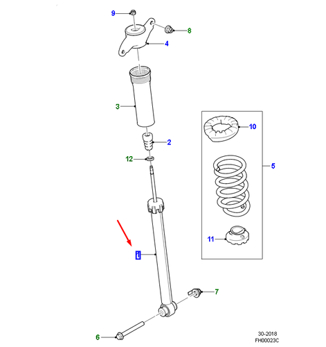 Rear Exhaust Rubber Damper For Jaguar XE XF F-Pace 2.0 Diesel 2016-on