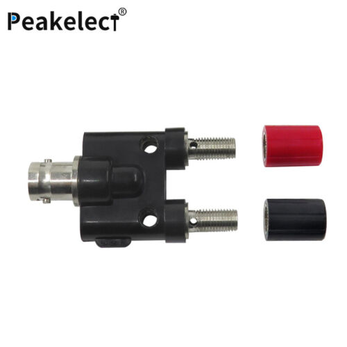 Peakelect BNC Female to Dual 4mm Banana Female Jack Coaxial Adapter Connector - Picture 2 of 9