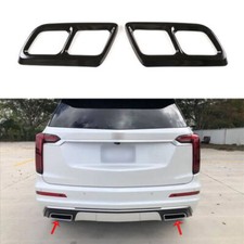 For Cadillac XT6 2020-2022 Glossy Black Rear Exhaust Muffler Tip Tail Pipe 2pcs