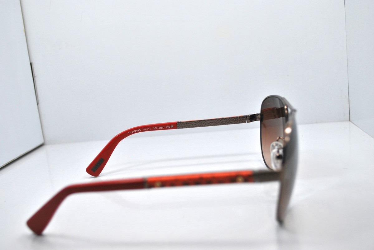 Lanvin SLN 037V aviator sunglasses Lanvin Designer Sunglass Copper Bronze Snake Skin Brown  main image 2