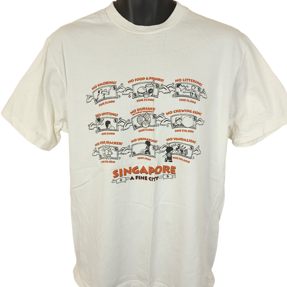BABYL LIVE IN SINGAPORE Tシャツ XLサイズ Vintage Singapore A Fine City T Shirt Mens Size Large Y2K