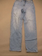 HOLLISTER Size 27 Womens Blue Light Wash Stretch Ultra High Rise Mom Jeans 363
