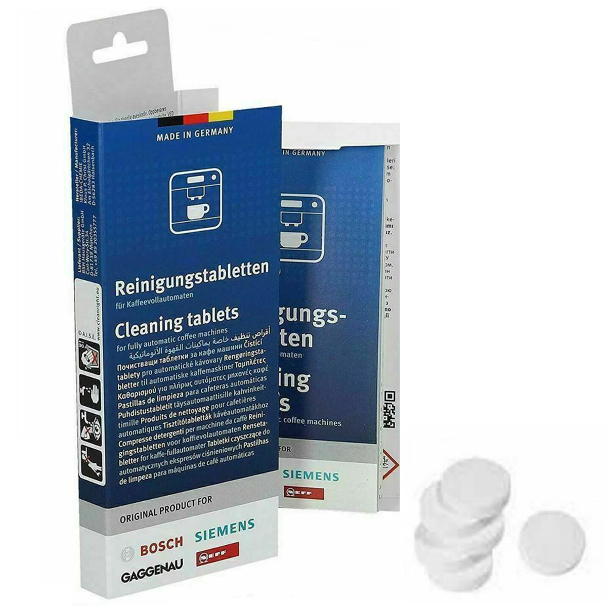 Siemens coffee machine clearance cleaning tablets