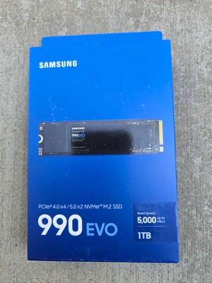 SAMSUNG 990 EVO SSD 1TB, PCIe Gen 5x2 M.2 2280 # MZ-V9E1TB0B/AM (Seal Box)