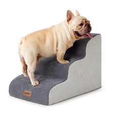 Dog Stairs for Small Dogs 15.7" H - Pet Stairs for Couch and Bed 35D Foam Dog...