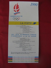 "607.17"  PLAQUETTE MEILLEURS VOEUX PHILATELIQUES LA POSTE ALBERTVILLE 1992