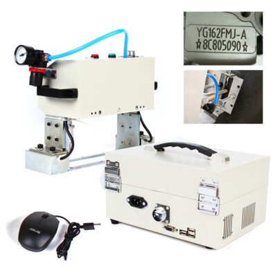 Pneumatic Dot Peen Marking Machine Vin Code Chassis Number Printer Any Angle Arc