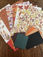 FALL Scrapbook Paper, Leaf Punch Out Die Cuts And Autumn Card-Stock 19pcs