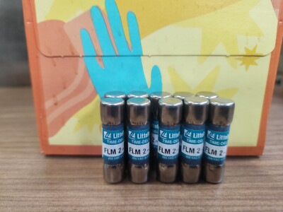 Lot of 10 Littlefuse FLM 2-1/4 Time Delay 250 VAC or Less Fuses