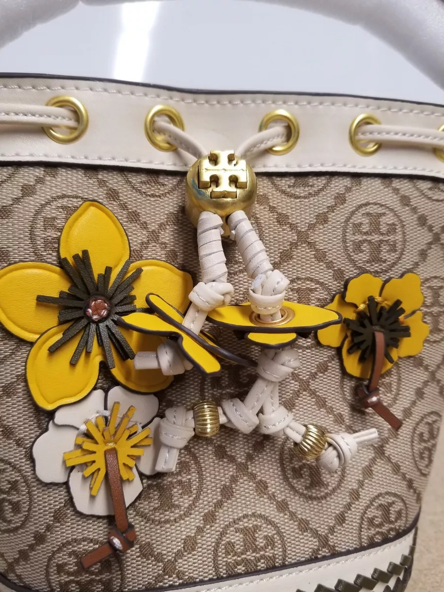 Mini T Monogram Floral Bucket Bag TORY BURCH 85229