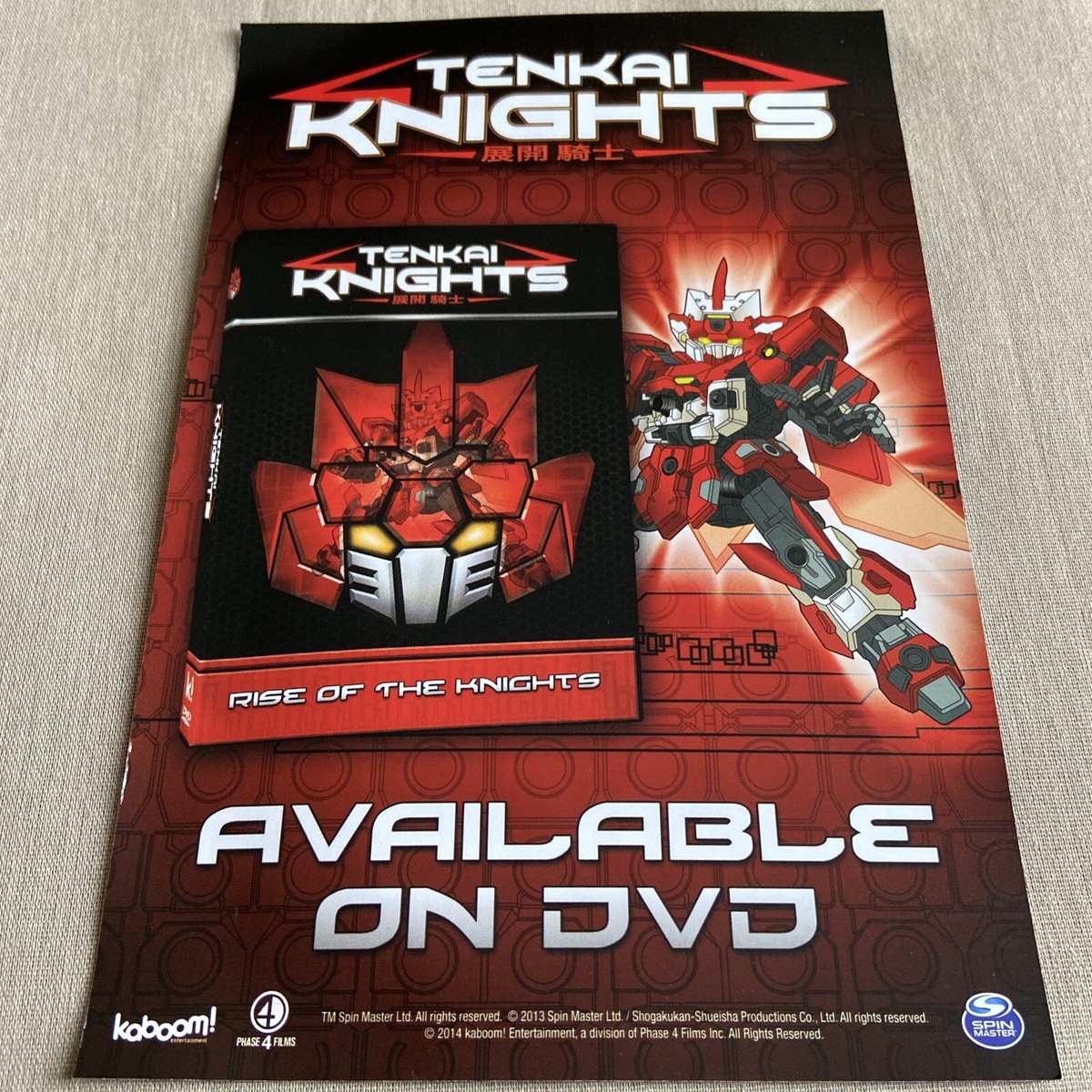 Tenkai Knights: Rise of the Knights (DVD, 2014) Anime