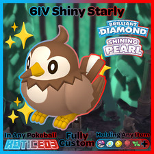 ✨Shiny STARLY 6IV✨ Pokemon Brilliant Diamond and Shining Pearl 🚀 lv1+MasterBall