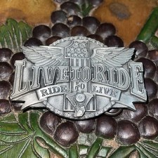 Harley-Davidson 1994 V-Twin Live to Ride Ride To Live Belt Buckle USA Made