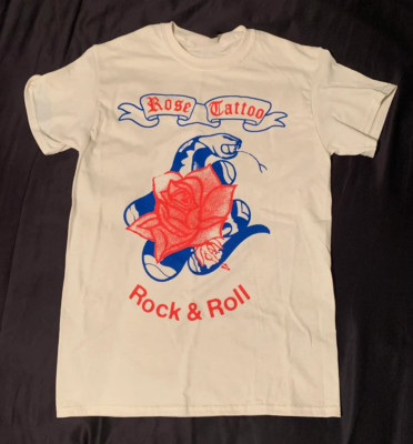 Vintage Rose Tattoo Band Rock & Roll Cotton Shirt Unisex Concert S to 5XL TR067