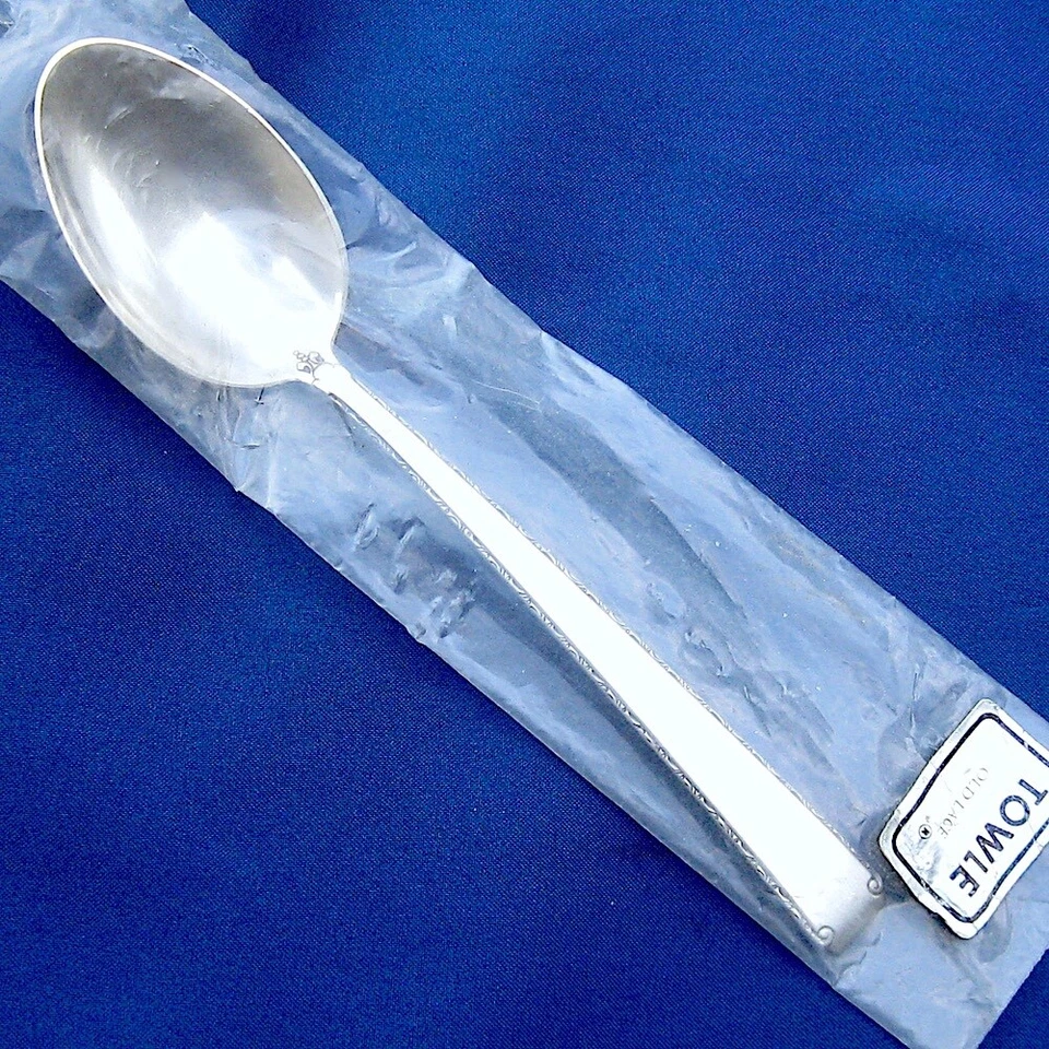 NUEVO • Cucharadita de plata esterlina de encaje antiguo toalla Foto 2 de 4