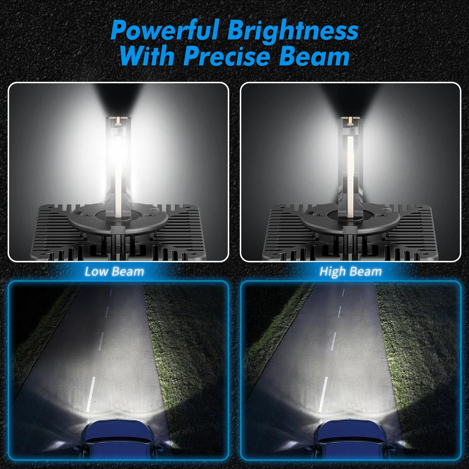 Reemplazo de bombillas de faros LED D5S para GMC Sierra 1500 2500 3500 HD 2016-2020 Foto 4 de 4