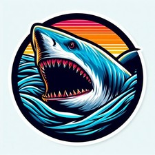 Great White Shark Sticker,  Animal Decal Sticker, Decal for Car Truck Window