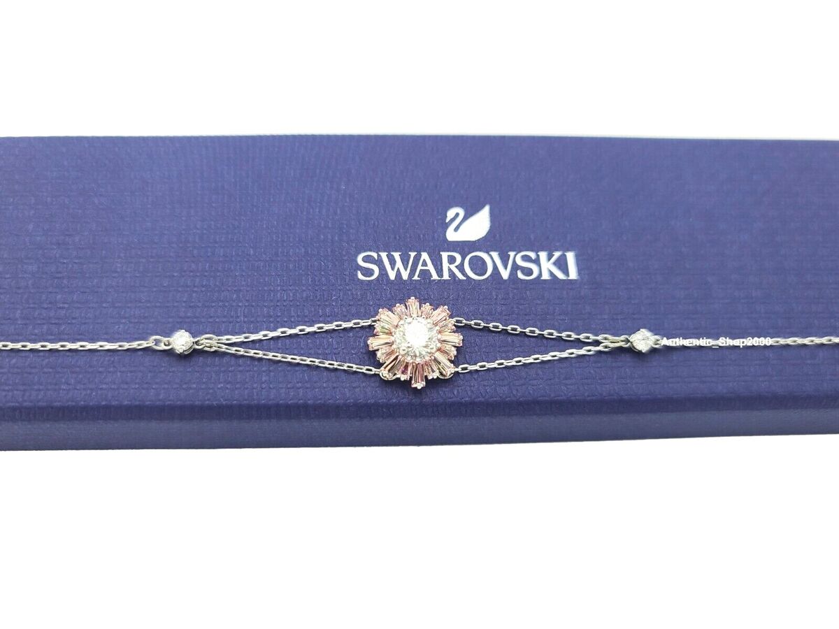 New 100% SWAROVSKI Rhodium Pink Sparkling Crystal Sunshine New 100% SWAROVSKI Rhodium Pink Sparkling Crystal Sunshine