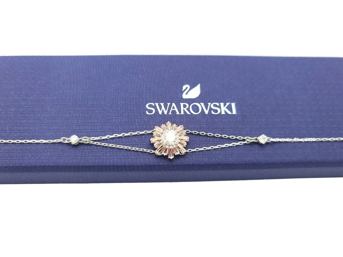 New 100 SWAROVSKI Rhodium Pink Sparkling Crystal Sunshine
