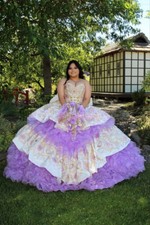 Princess Purple Quinceanera Dresses Sweetheart Beaded Lace Appliques Sweet 15 16