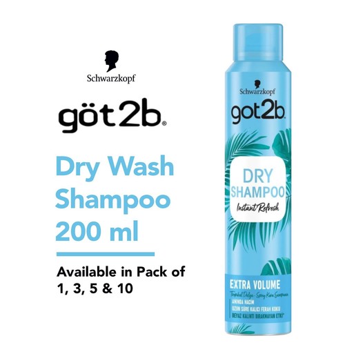 Got2B Schwarzkopf Glued Freeze Hair Spray 300ml Instant & Dry Wash Shampoo 200ml - Picture 4 of 11
