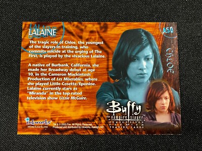 2003 Inkworks Buffy Vampire Slayer Lalaine Chloe A50 Autograph