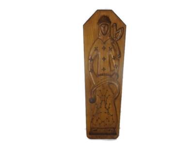 Antique Authentic Ginger cookie Biscuit Speculass hand Carved Wooden Board Mould