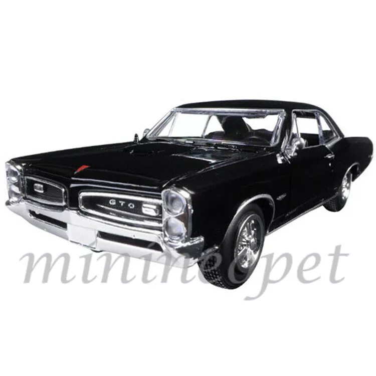 NEW RAY 71853 B 1966 PONTIAC GTO 1 25 DIECAST MODEL CAR BLACK