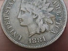1881 Indian Head Cent Penny- Fine/VF Details