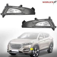 For 2016-2018 Hyundai Tucson Fog Lights Halogen Lamps Assembly Set LH+RH Side