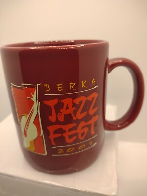  BERKS JAZZ FEST 2001 COFFEE MUG. COFFEE TEA CUP.  Art Deco  Mug. B181