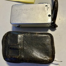 MINOLTA 16 MINI SUBMINIATURE SPY CAMERA 22mm ROKKOR Lens Case Japan Tested