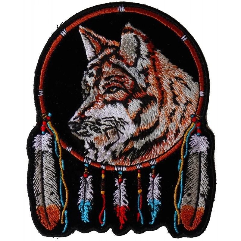 Wolf Large Back Patch Sew on Iron on Embroidered Patch Dream Catcher Wolf