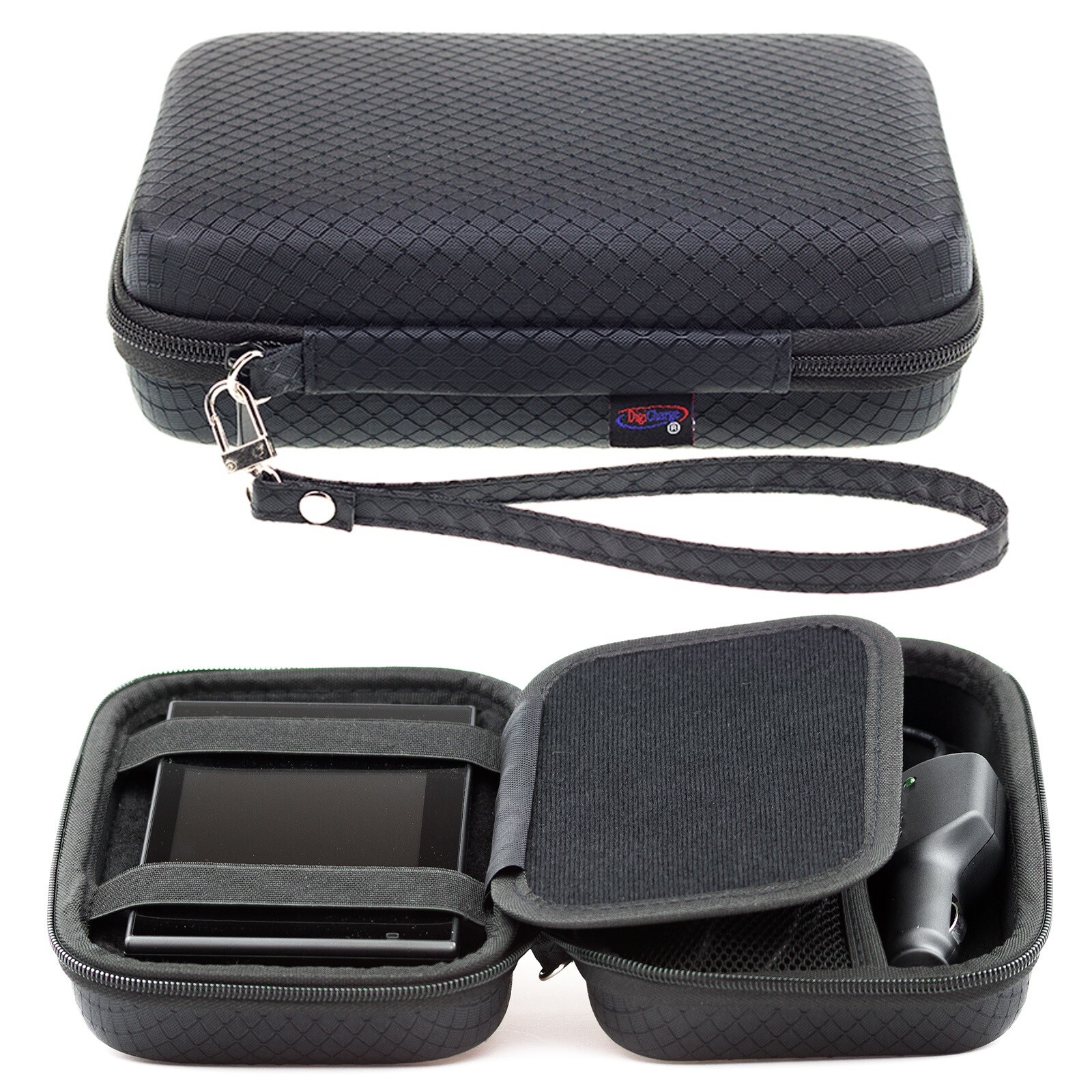 Black Hard Carry Case For Garmin Nuvi 760 765T 770 GPS With Accessory Storage