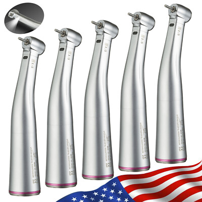 Dental 1:5 Increasing Contra Angle Fiber Optic Handpiece f/E-type Electric Motor