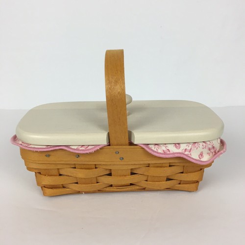 Longaberger 2000 Classic Horizon of Hope Basket w/Lid Whitewashed Combo Set NEW - Picture 4 of 11