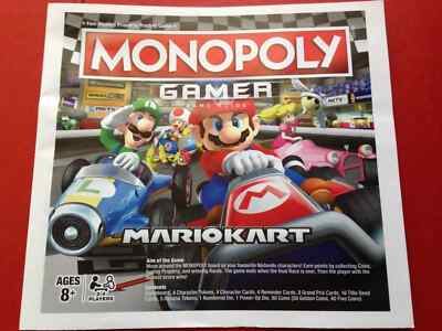 2018 Nintendo Gamer Mariokart Monopoly Anleitung Regelheft Buch Guide