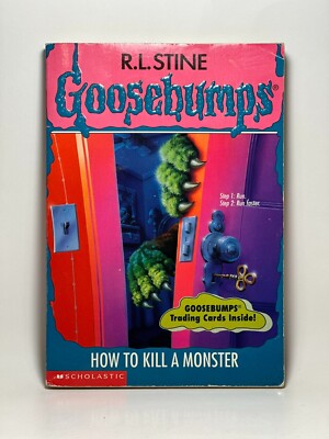 1st Print #46 How to Kill A Monster Goosebumps Book RL Stine 1996 Original Cover