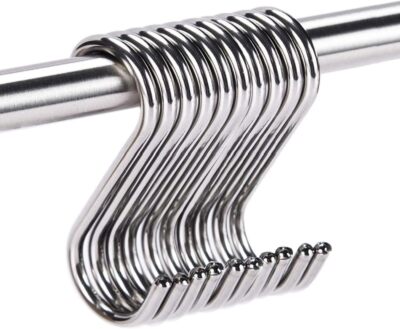 10 STK S-Haken Küchenhaken Fleischerhaken Metallhaken Edelstahlhaken S-Form