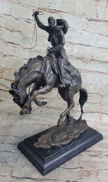 REMINGTON SOLID BRONZE EXTRA LARGE STATUE BRONCO BUSTER HOME DECORATION DECOR REMINGTON SOLID BRONZE EXTRA LARGE STATUE BRONCO BUSTER HOME DECORATION DECOR