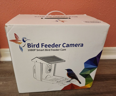 Solar-Powered 1080P HD Smart Bird Feeder with AI, Auto Video Capture & Motion De