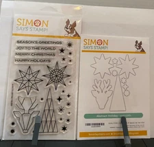 Simon Says Stamp Abstract Holiday Christmas geometric  Bundle stamp and Dies SSS
